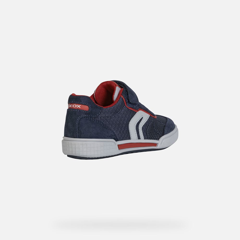 Geox Sneakers Navy/Red Poseido - Geox Boys Shoes - HYETAQ128